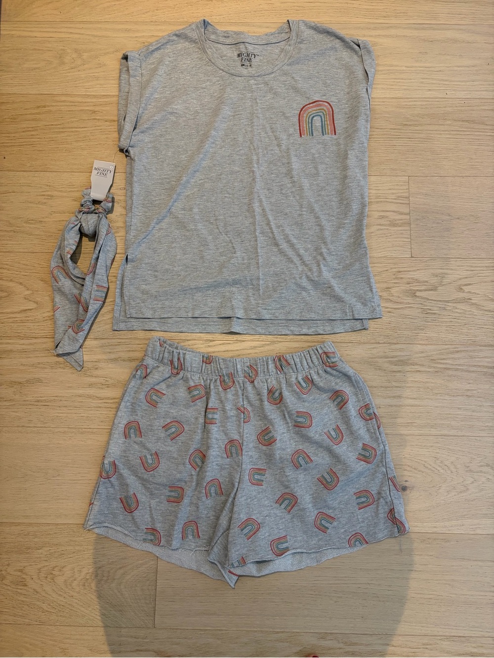 Women's Gray Rainbow Print PJ set- purchased at Target